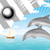 Clock Weather Widget Dolphins