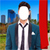 Stylish Man Suit Photo Montage