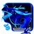 Neon Blue Dragon 3D