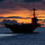 Aircraft Carrier At Sunset Live Wallpaper