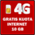 Gratis Kuota Internet 10 GB All Operator