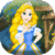 Dress up princess Rapunzel for a walk