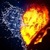 FIRE AND WATER HEART LIVE WALLPAPER