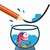 Draw Happy Glass Goldfish