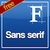 ★ Sans serif for FlipFont®